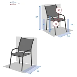 Silla PIAZZA lino y blanco