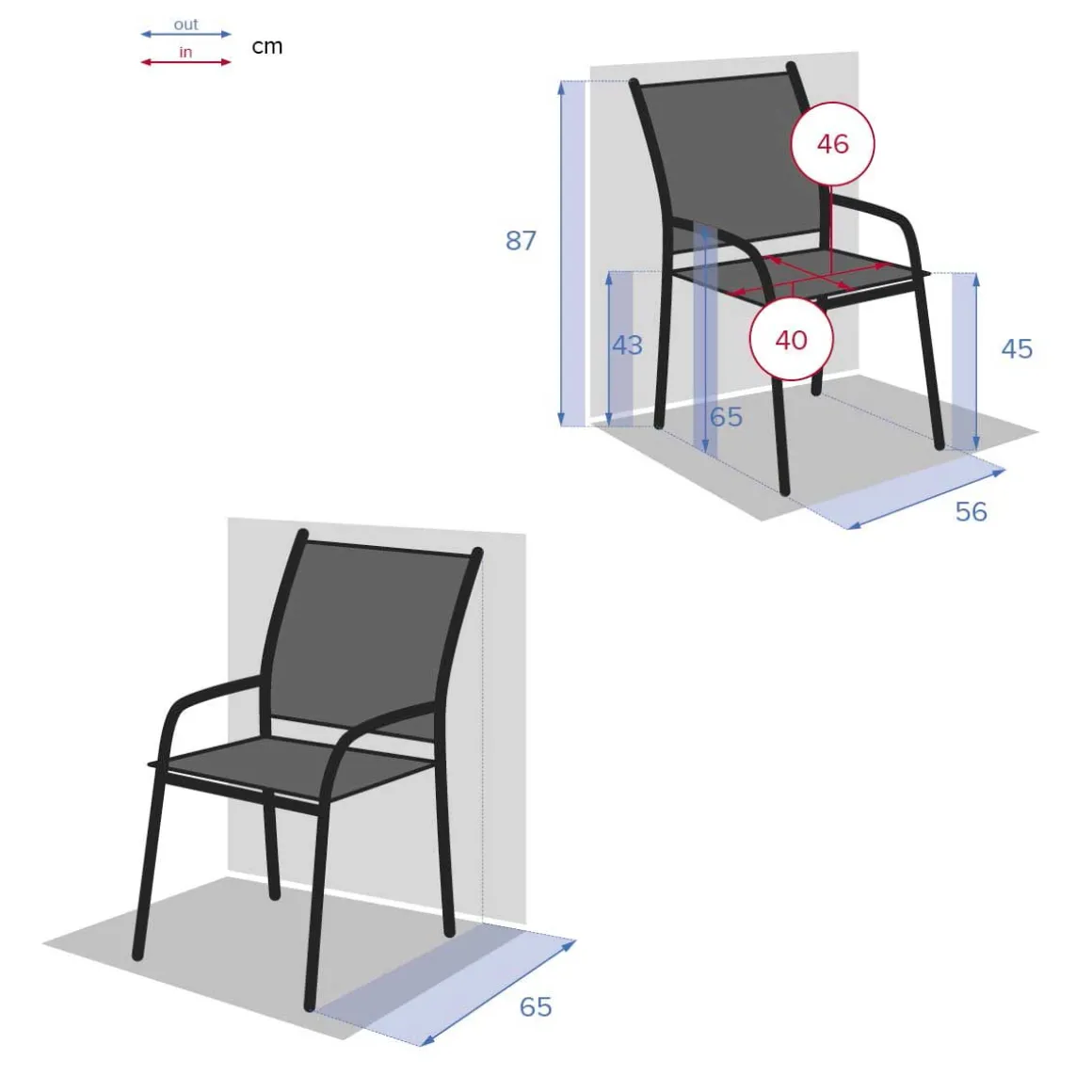 Silla PIAZZA mostaza y graphite