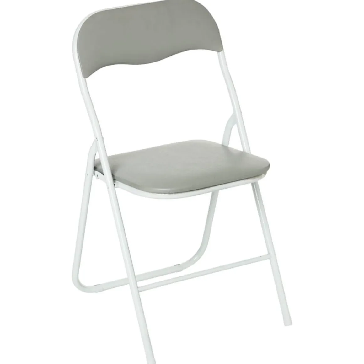 Silla plegable con asiento gris