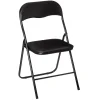 Silla plegable con asiento negro