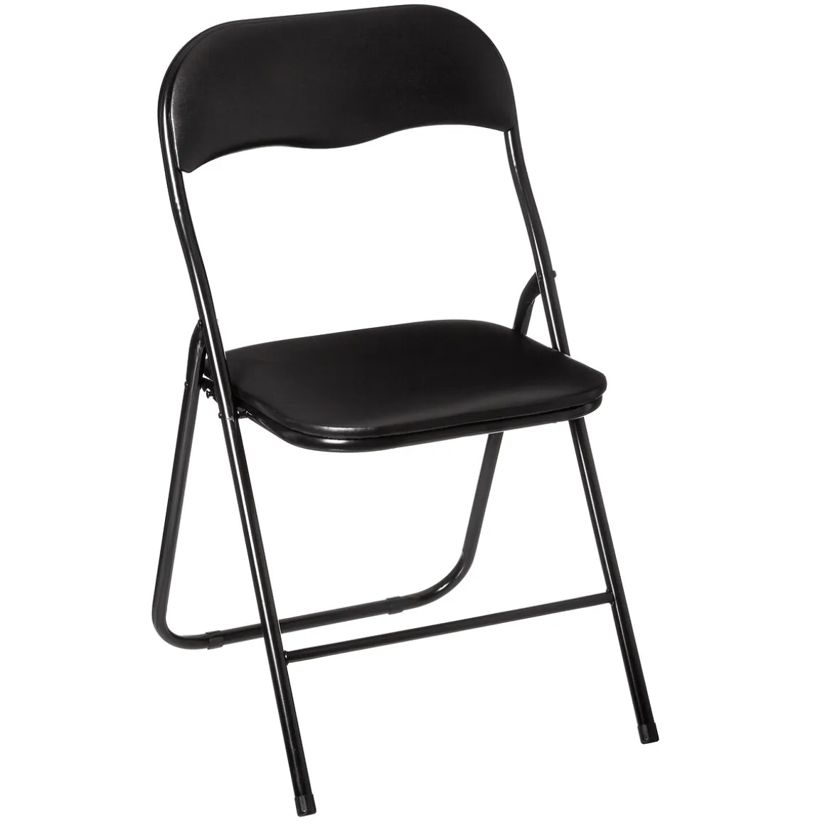 Silla plegable con asiento negro