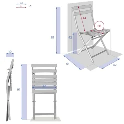Silla plegable GREENSBORO azul
