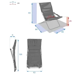 Silla relax MILOS gris ardosia
