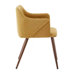 Sillón ALDRIDGE de tejido amarillo