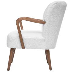 Sillón CHIARA de tela blanco