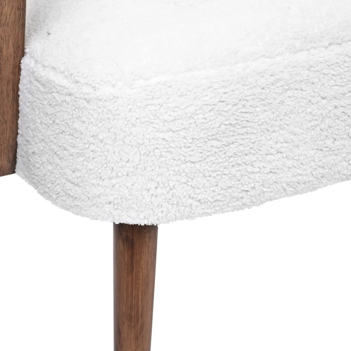 Sillón CHIARA de tela blanco