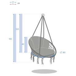 Sillón colgante CORDESSA beige