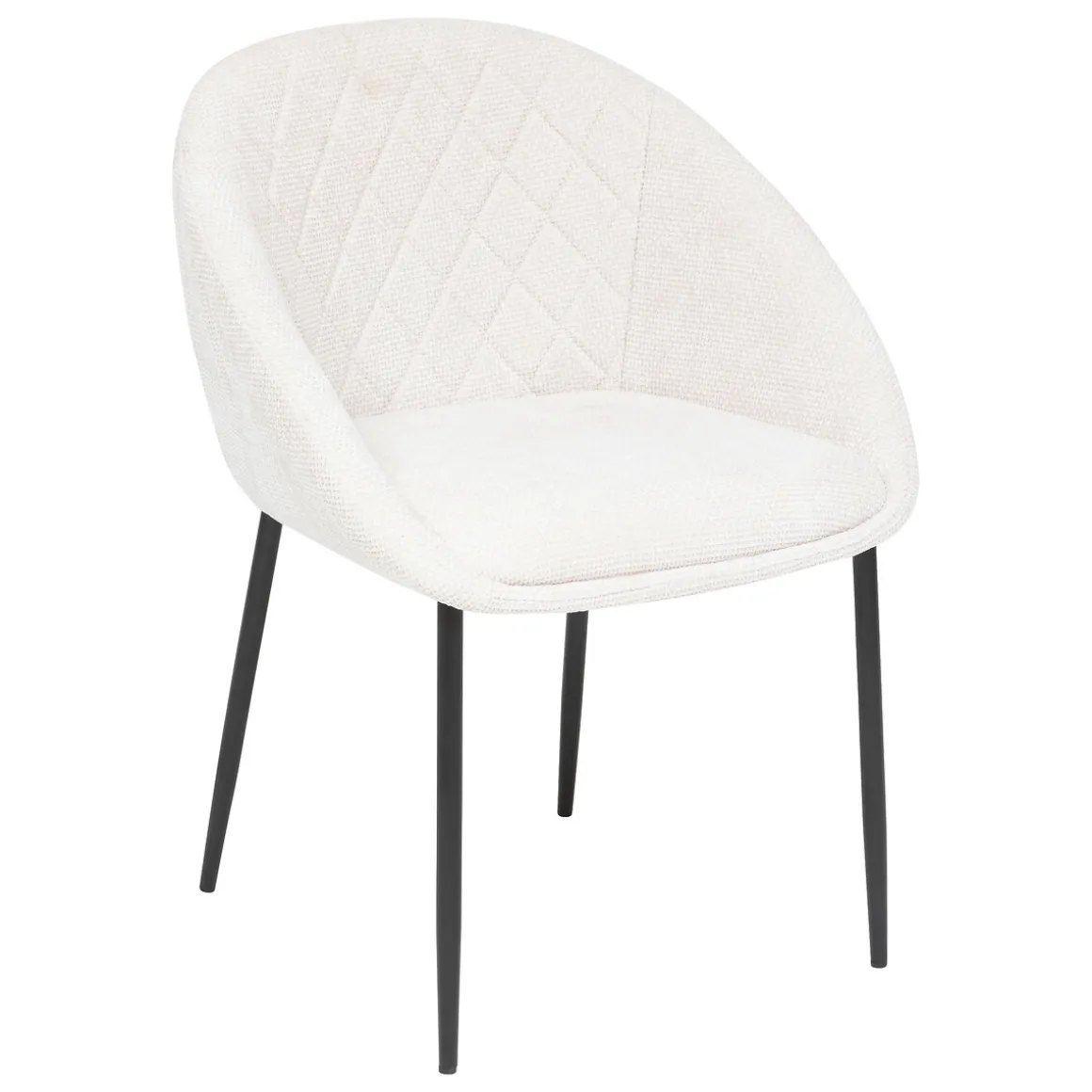 Sillón de tejido beige SELISO