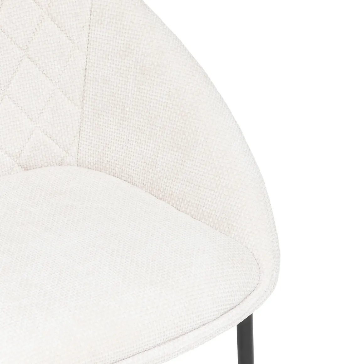 Sillón de tejido beige SELISO