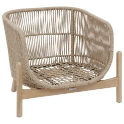 Sillón DEONA gris pardo de madera de acacia