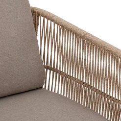 Sillón DEONA gris pardo de madera de acacia