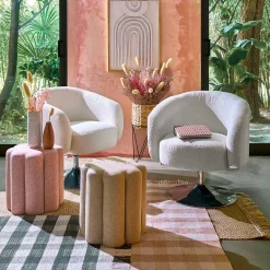 Sillón EDITH bouclé blanco