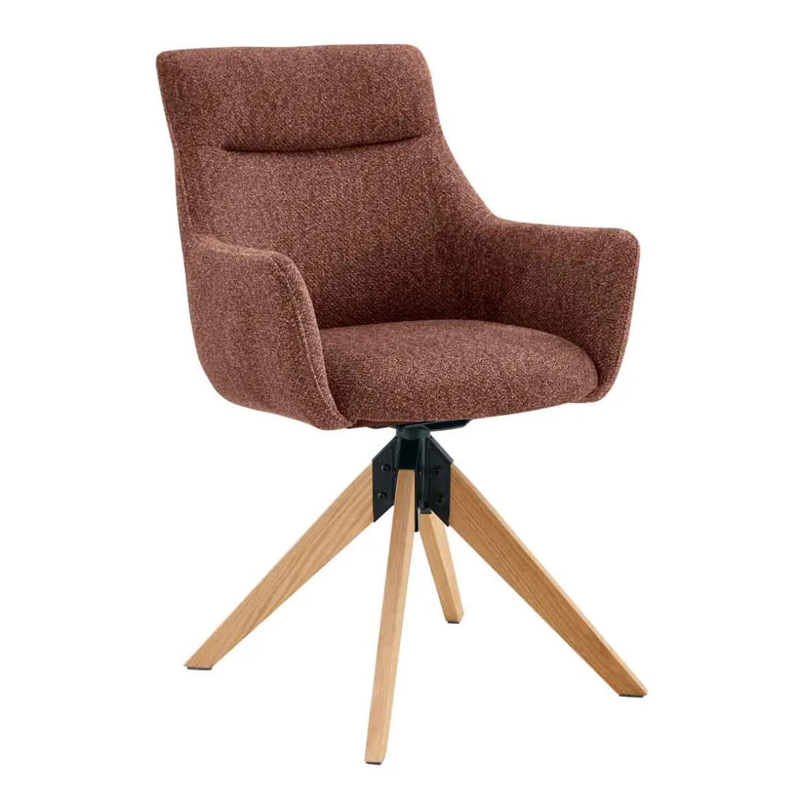 Sillón giratorio ESNA de tejido burdeos