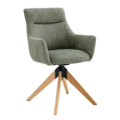 Sillón giratorio ESNA de tejido gris