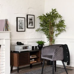 Sillón Marlo Terciopelo Gris 55x57x76Cm