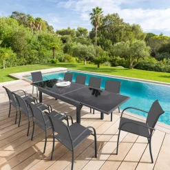 Sillón PIAZZA en gris antracite y graphite