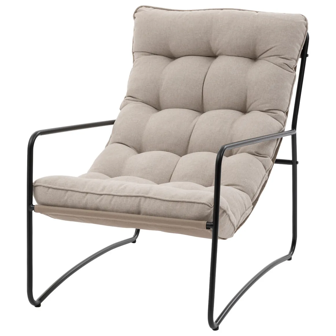 Sillón RELAX beige de acero y poliéster