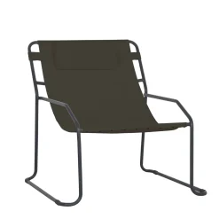 Sillón RELAX negro de acero y textileno