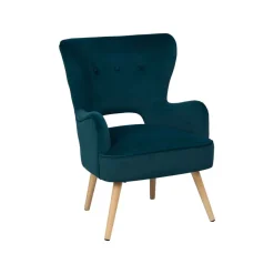 Sillón THOR azul de terciopelo