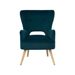 Sillón THOR azul de terciopelo