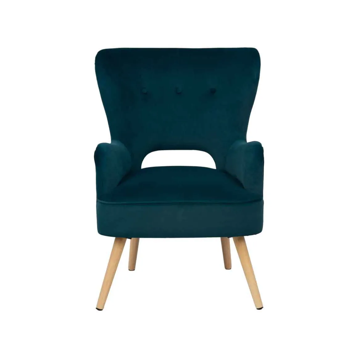 Sillón THOR azul de terciopelo