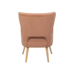 Sillón THOR rosa de terciopelo