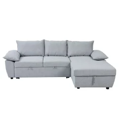 Sofá cama con chaise longue COLMAR gris