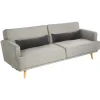 Sofá cama JACK gris claro de tejido