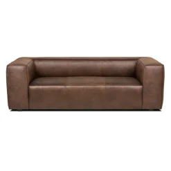 Sofá Chicago Marrón De Cuero Sintético
