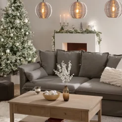 Sofá ODILON gris claro 3 plazas