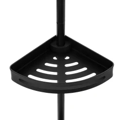 Soporte de ducha negro aluminio y acero