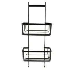 Soporte De Ducha Negro Con 2 Niveles De Metal