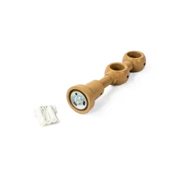 Soporte Doble D28Cm Barniz Natural