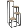 Soporte Para 4 Plantas Negro y Beige