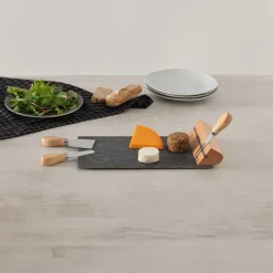 Tabla de quesos c/3 cuchillos 16x32cm