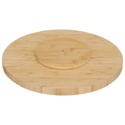 Tabla giratoria beige de bambú 35cm