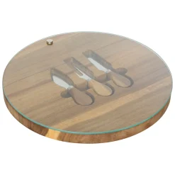 Tabla para quesos con 3 cuchillos 30cm
