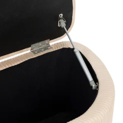 Taburete Beige Solaro Con Cofre De Almacenaje