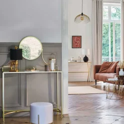 Taburete Blush De Terciopelo 34x40Cm