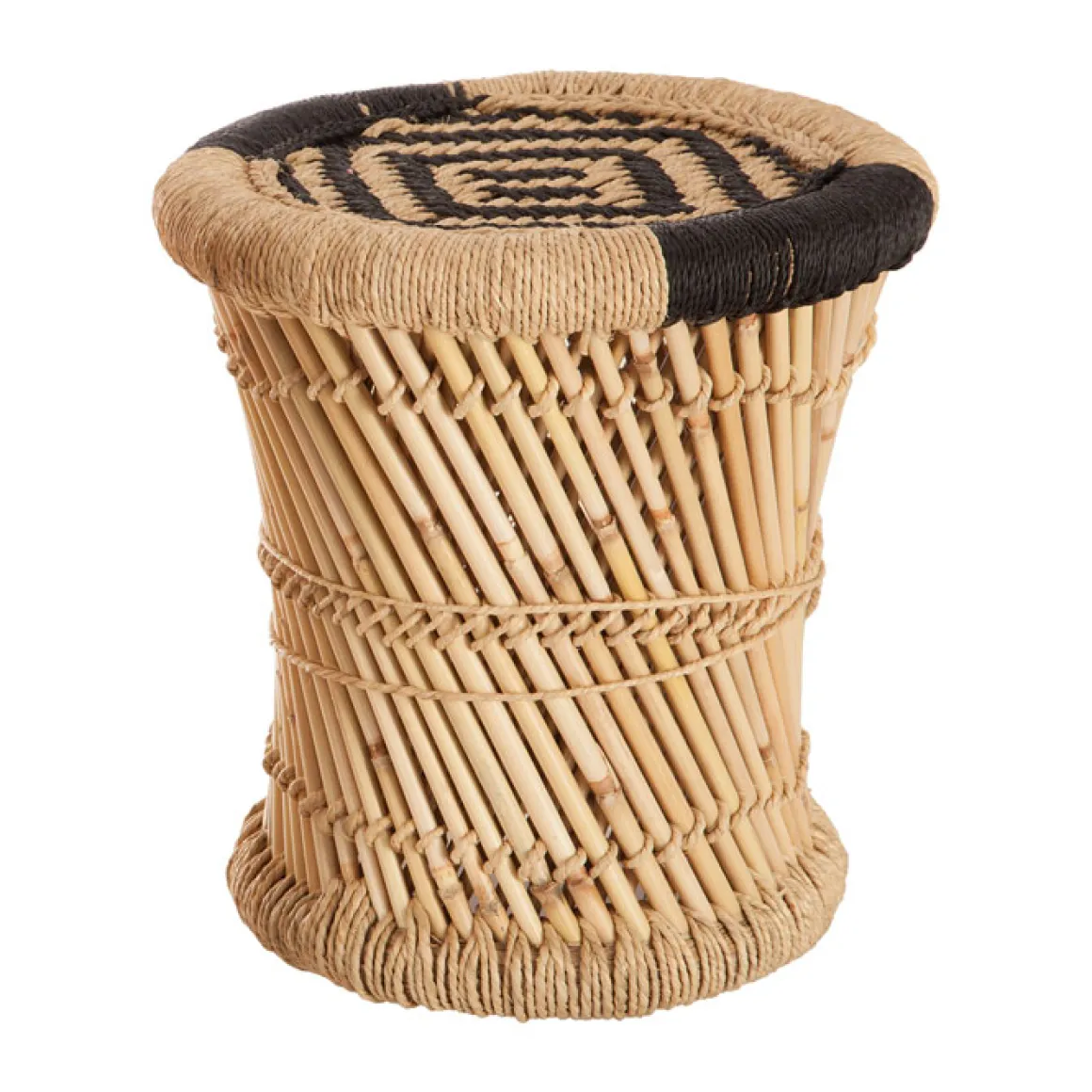 Taburete De Bambú Tam.1/2 30x32Cm