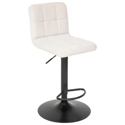 Taburete de bar DELEK ajustable beige