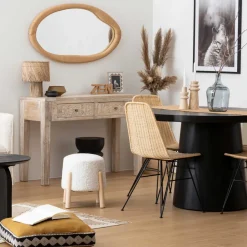 Taburete De Pelo Bouclee Inuit