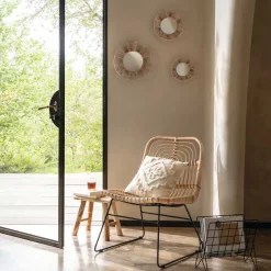 Taburete marrón de madera WOODY