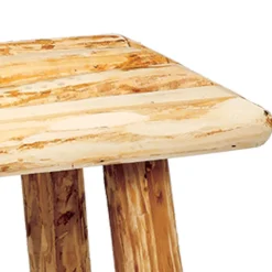 Taburete marrón de madera WOODY