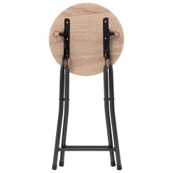 Taburete Plegable Metal+Madera