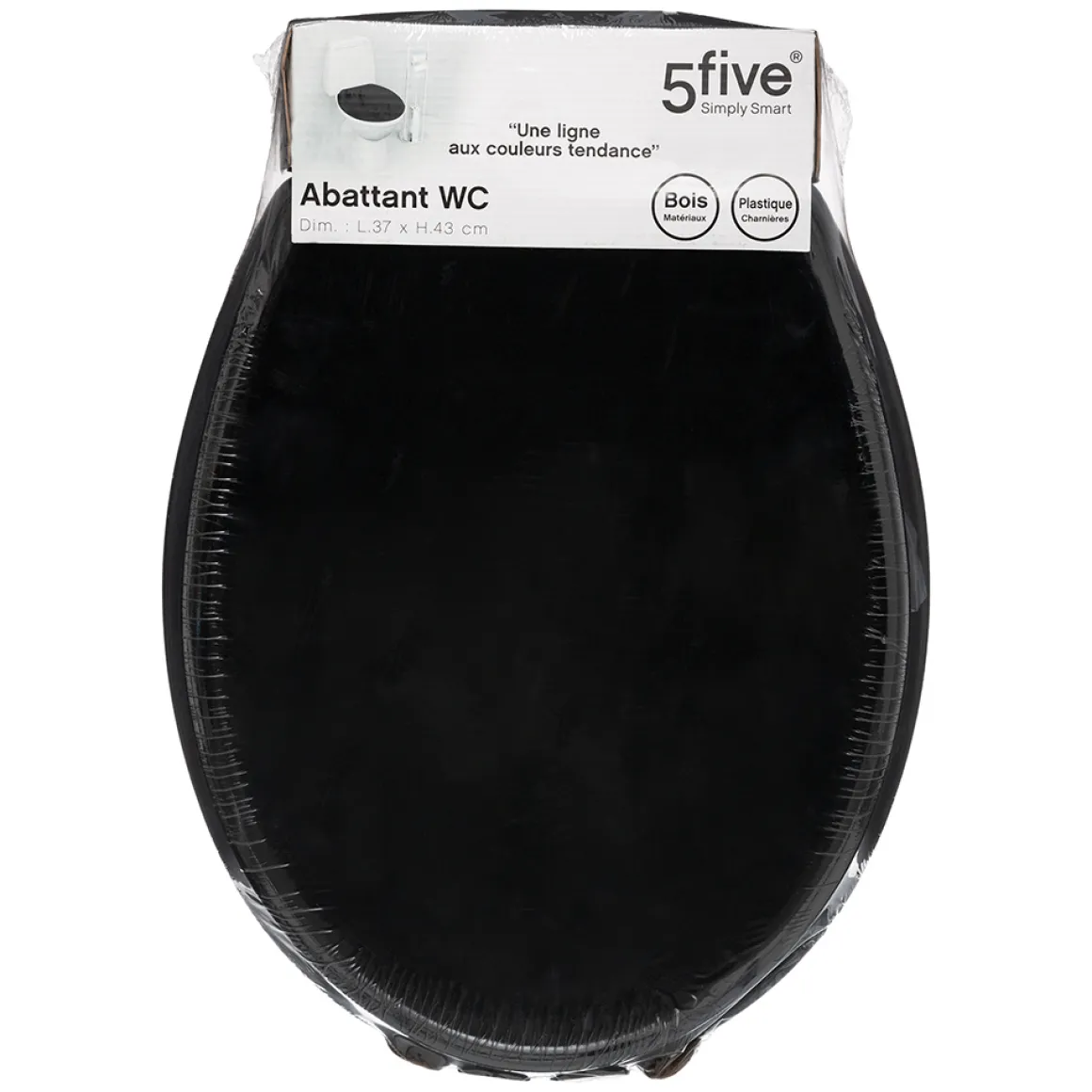 Tapa De Inodoro De Madera Luxe Negra