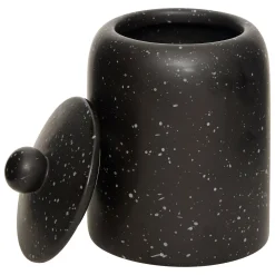 Tarro decorativo WONJ negro 15x10cm