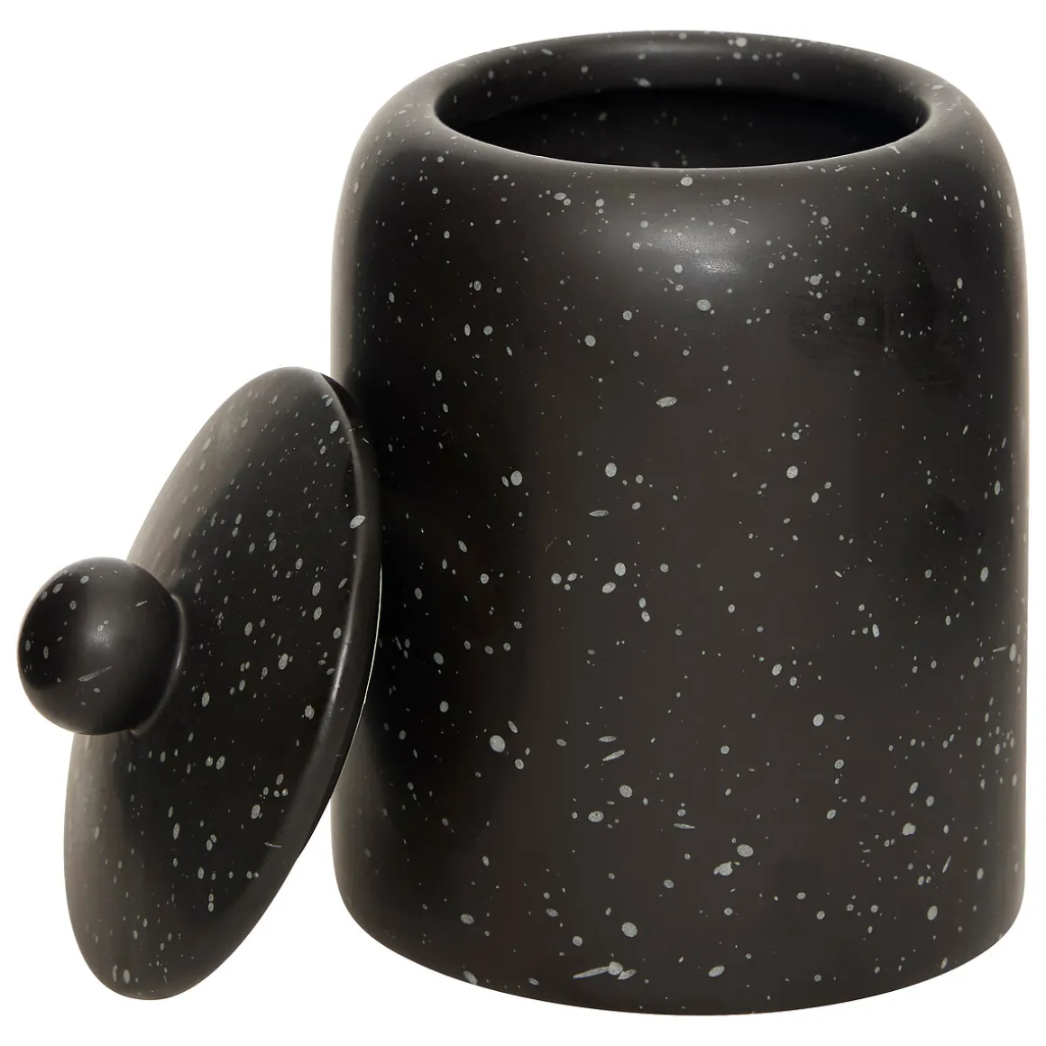 Tarro decorativo WONJ negro 15x10cm