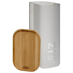 Tarro para arroz de vidrio y bambú 16cl