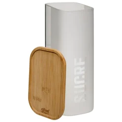 Tarro para azúcar de vidrio y bambú 16cl